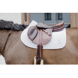 Tapis de selle Plaited Jumping Kentucky Blanc
