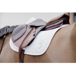 Tapis de selle Plaited Jumping Kentucky Blanc