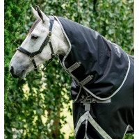 Couvre-cou Horseware 0g pour couverture Amigo XL Noir / gris titane / argent
