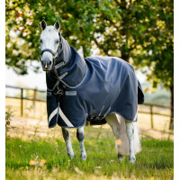 Couverture Horseware Rambo Supreme 1000D Turnout 50g Marine / orage / gris argent