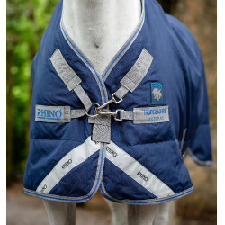 Couverture d'extérieur Horseware Rhino® Plus Poney 250g Noir / gris titane / bleu classique Couverture d'extérieur Horseware Rhino® Plus Poney 250g Noir / gris titane / bleu classique