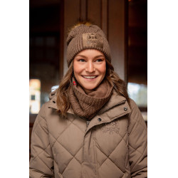 Tour de cou B Vertigo tricoté Faye Brun boue Beige Tour de cou B Vertigo tricoté Faye Brun boue Beige