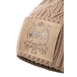 Bonnet B Vertigo tricoté Faye Brun boue Beige