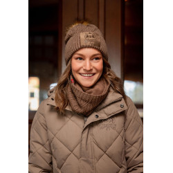 Bonnet B Vertigo tricoté Faye Brun boue Beige
