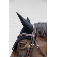 Bridon Dy'on D collection muserolle combinée tressé avec Pull Back Marron