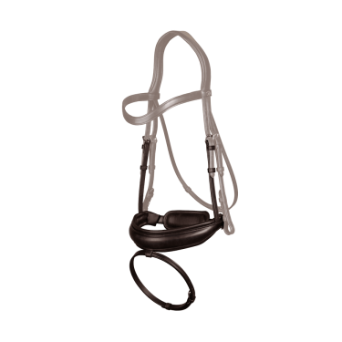 Muserolle Dy'on collection dressage cuir plat Combinée Large Mat Muserolle Dy'on collection dressage cuir plat Combinée Large Mat