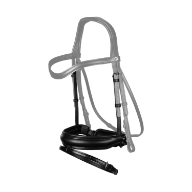 Muserolle Dy'on collection dressage cuir plat Combinée Moyenne Avec Fermeture Pull Back Mat Muserolle Dy'on collection dressage cuir plat Combinée Moyenne Avec Fermeture Pull Back Mat
