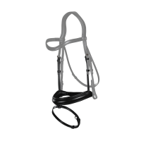 Muserolle Dy'on collection cuir plat Combinée Moyenne Mat Noir