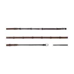 Rênes Howlett Dy'on 3 "D"Caoutchouc 1/2'' avec 7 arrêtoirs Marron Rênes Howlett Dy'on 3 "D"Caoutchouc 1/2'' avec 7 arrêtoirs Marron