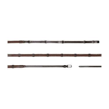 Rênes Howlett Dy'on 3 "D"Caoutchouc 1/2'' avec 7 arrêtoirs Marron