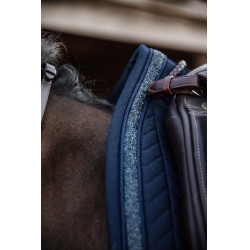 Tapis de selle Kentucky Glitter Stone dressage Marine Bleu marine