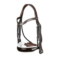 Bride Working by Dy'on Muserolle Large Vernie Doublure Blanche Marron Bride Working by Dy'on Muserolle Large Vernie Doublure Blanche Marron