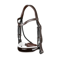 Bride Working by Dy'on Muserolle Large Vernie Doublure Blanche Marron