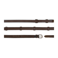 Rênes de Bride Working by Dy'on Tout Cuir Avec 7 Arretoirs 5/8" Marron