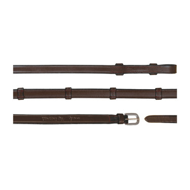 Rênes de Bride Working by Dy'on Tout Cuir Avec 7 Arretoirs 5/8" Marron