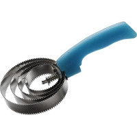 Étrille métallique ronde fluo pailleté Bleu ciel