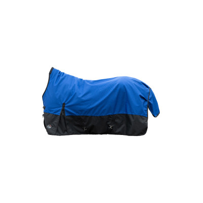 Couverture highneck HKM Glasgow 1200D doublure polaire Bleu / noir