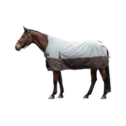 Couverture highneck HKM Norwich 600D 300g Beige / marron Couverture highneck HKM Norwich 600D 300g Beige / marron