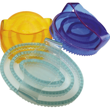 Étrille ovale caoutchouc pailleté enfant Étrille ovale caoutchouc pailleté enfant