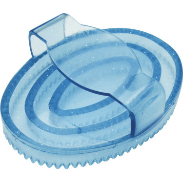 Étrille ovale caoutchouc pailleté enfant Étrille ovale caoutchouc pailleté enfant