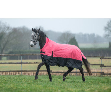 Couverture highneck HKM Norwich 600D doublée polaire Corail / noir Rouge Couverture highneck HKM Norwich 600D doublée polaire Corail / noir Rouge