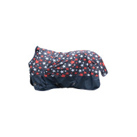 Couverture highneck HKM Norwich 600D doublure lisse Corail / noir Rouge Couverture highneck HKM Norwich 600D doublure lisse Corail / noir Rouge
