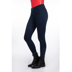 Pantalon femme Aruba Denim fond 1/1 en silicone HKM Bleu foncé Pantalon femme Aruba Denim fond 1/1 en silicone HKM Bleu foncé