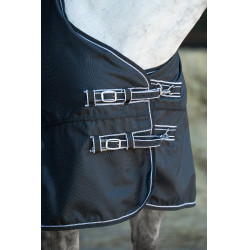 Couverture de pré Premium HKM 1680D 200g doublure lisse Noir