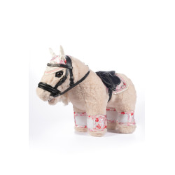 Set design Cuddle Pony HKM Blanc cassé / rose Set design Cuddle Pony HKM Blanc cassé / rose