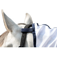 Couverture anti-mouches Strong avec collier HKM Bleu / blanc / gris Couverture anti-mouches Strong avec collier HKM Bleu / blanc / gris