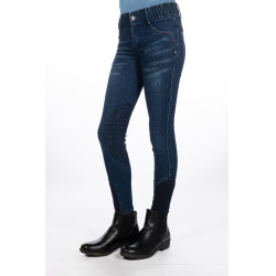 Pantalon enfant Aymee Denim basanes en silicone HKM Bleu foncé Pantalon enfant Aymee Denim basanes en silicone HKM Bleu foncé