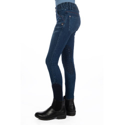 Pantalon enfant Aymee Denim basanes en silicone HKM Bleu foncé Pantalon enfant Aymee Denim basanes en silicone HKM Bleu foncé