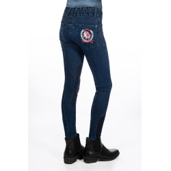 Pantalon enfant Aymee Denim basanes en silicone HKM Bleu foncé Pantalon enfant Aymee Denim basanes en silicone HKM Bleu foncé