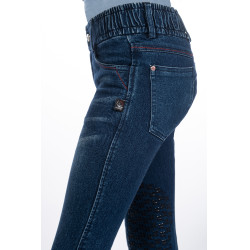 Pantalon enfant Aymee Denim basanes en silicone HKM Bleu foncé Pantalon enfant Aymee Denim basanes en silicone HKM Bleu foncé