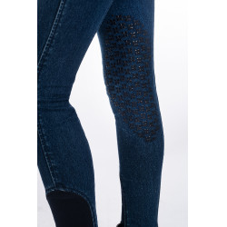 Pantalon enfant Aymee Denim basanes en silicone HKM Bleu foncé Pantalon enfant Aymee Denim basanes en silicone HKM Bleu foncé