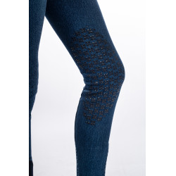 Pantalon enfant Aymee Denim basanes en silicone HKM Bleu foncé Pantalon enfant Aymee Denim basanes en silicone HKM Bleu foncé
