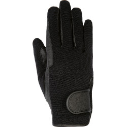 Gants d'hiver en cuir synthétique HKM Noir Gants d'hiver en cuir synthétique HKM Noir