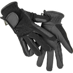 Gants d'hiver en cuir synthétique HKM Noir Gants d'hiver en cuir synthétique HKM Noir