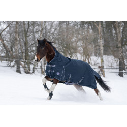 Couverture highneck Starter 600D doublée polaire HKM Bleu foncé Couverture highneck Starter 600D doublée polaire HKM Bleu foncé