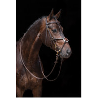 Bridon Mexican Style renforcé, mouton HKM Marron