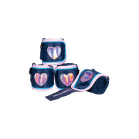 Bandes de polo Funny Horses Hearts HKM Bleu foncé Bandes de polo Funny Horses Hearts HKM Bleu foncé