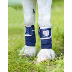 Bandes de polo Funny Horses Hearts HKM Bleu foncé Bandes de polo Funny Horses Hearts HKM Bleu foncé