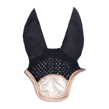 Bonnet anti-mouches Rosegold Glitter Style HKM Bonnet anti-mouches Rosegold Glitter Style HKM