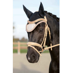 Bonnet anti-mouches Rosegold Glitter Style HKM Vanille Jaune Bonnet anti-mouches Rosegold Glitter Style HKM Vanille Jaune