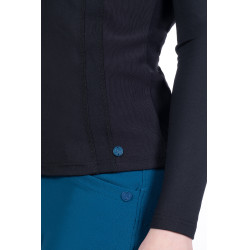 Polo à manches longues Port Royal HKM Noir