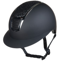 Casque Glamour Shield HKM Marine / argenté Bleu Casque Glamour Shield HKM Marine / argenté Bleu