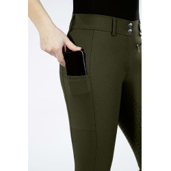 Pantalon Lea fond intégral en silicone HKM Vert foncé