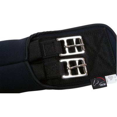 Sangle De Selle En Cuir Incurvée - Noir - Marque HKM - Neuf - Pour équitation