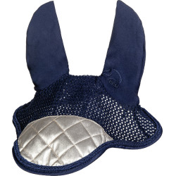 Bonnet anti-mouches Golden Queen Style HKM Bleu foncé / doré