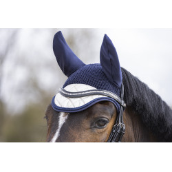 Bonnet anti-mouches Golden Queen Style HKM Bleu foncé / doré